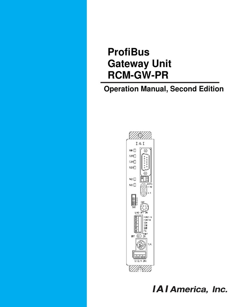 IAI RCM-GW-PR Operation manual