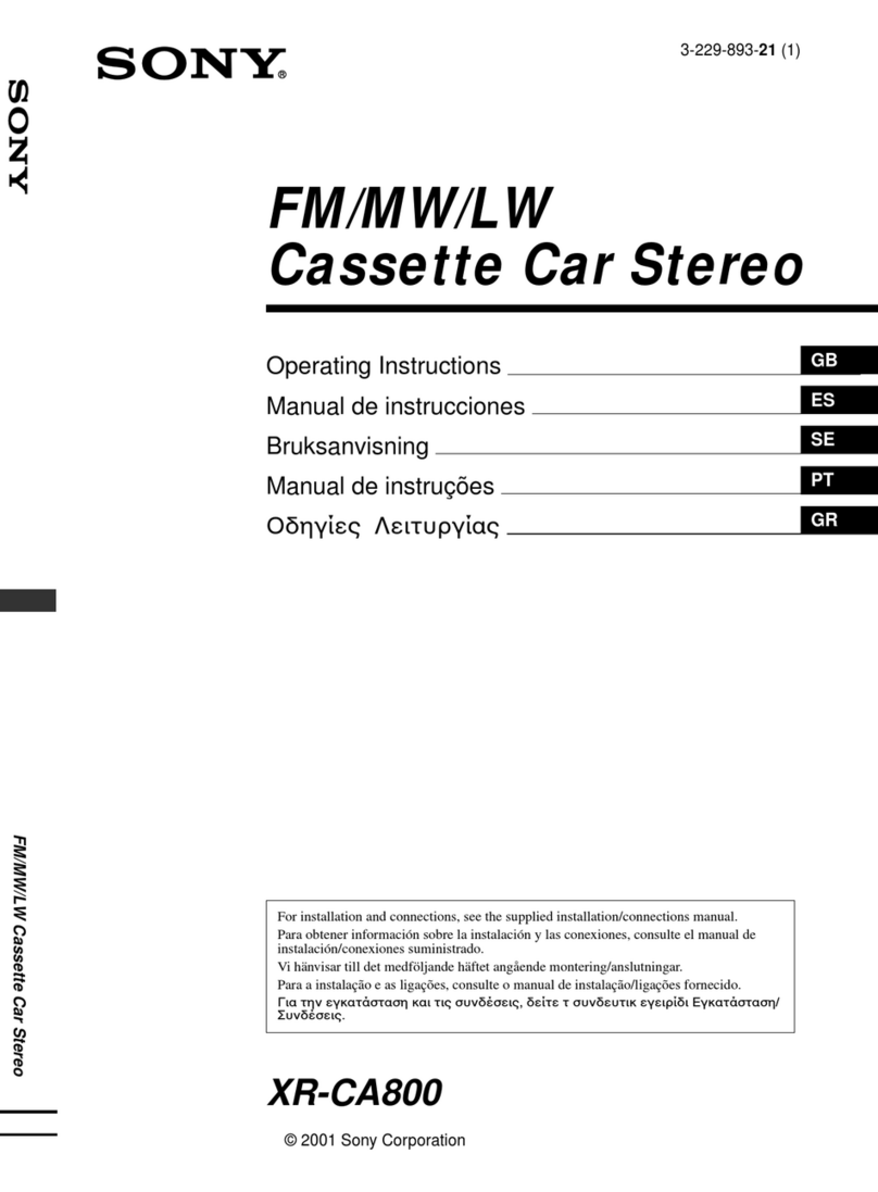 Sony XR-CA800 User manual