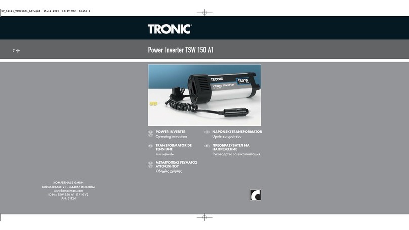 Tronic TSW 150 A1 operating instructions
