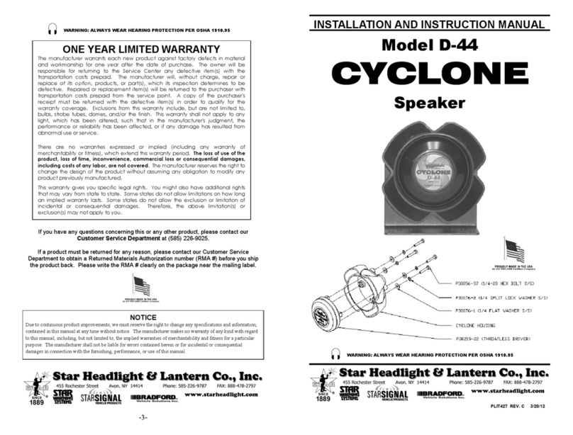Signal Vehicle Products D-44 Quick guide