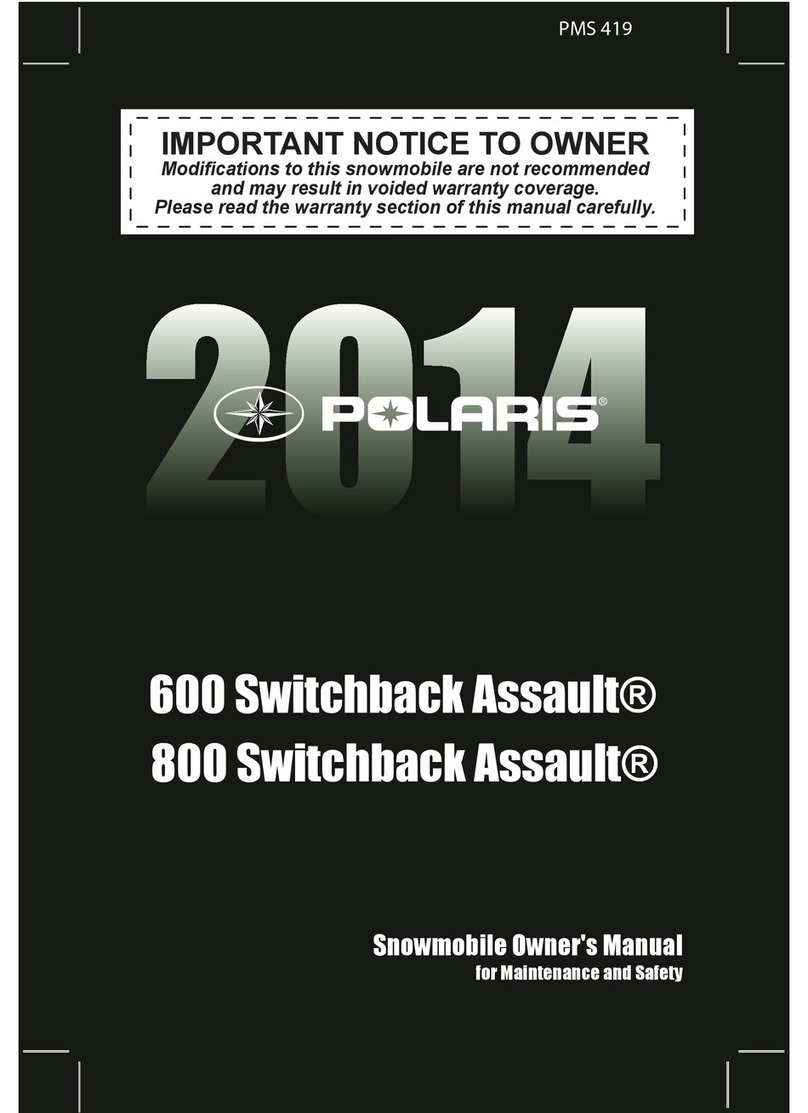 Polaris 600 Switchback Assault User manual