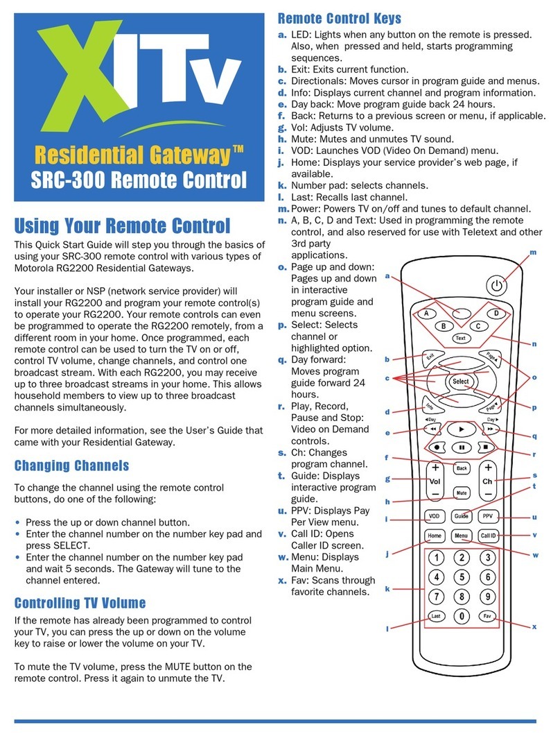 Motorola Residential Gateway SRC-300 User manual