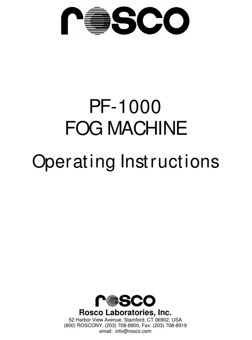 Rosco PF-1000 operating instructions