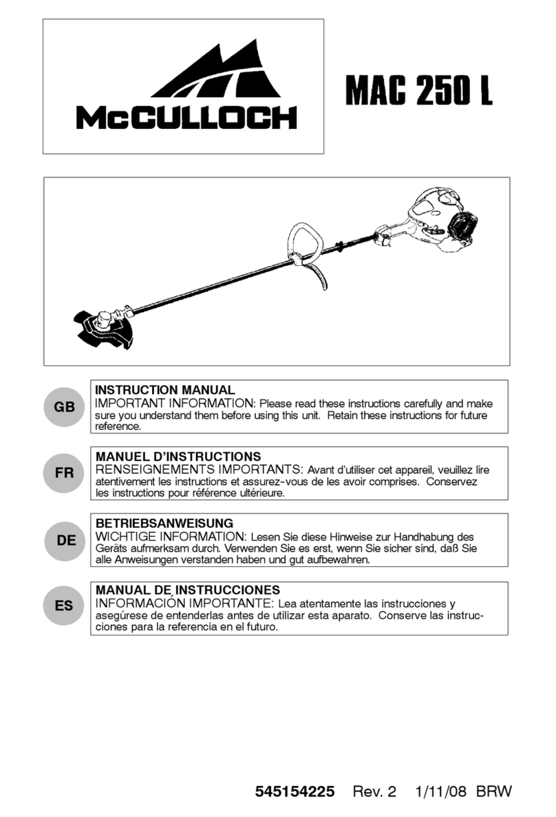 McCulloch mac 250l User manual