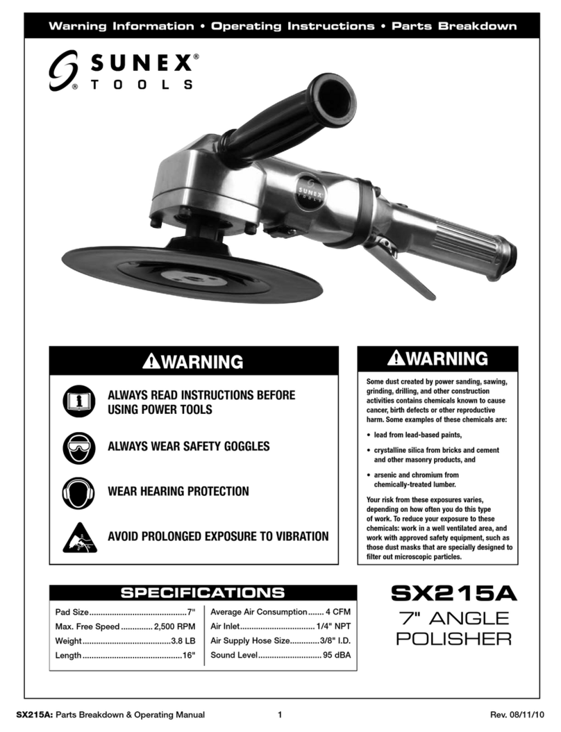 Sunex SX215A operating instructions