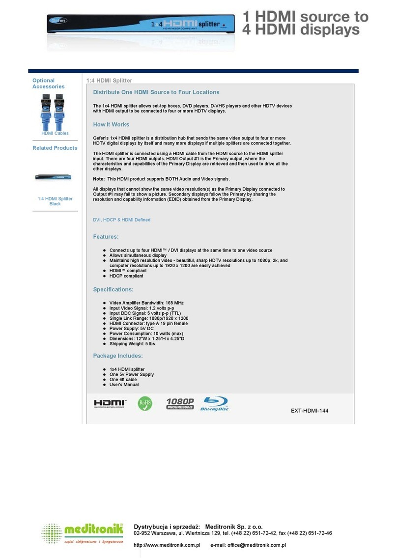 Gefen EXT-HDMI-144 user manual
