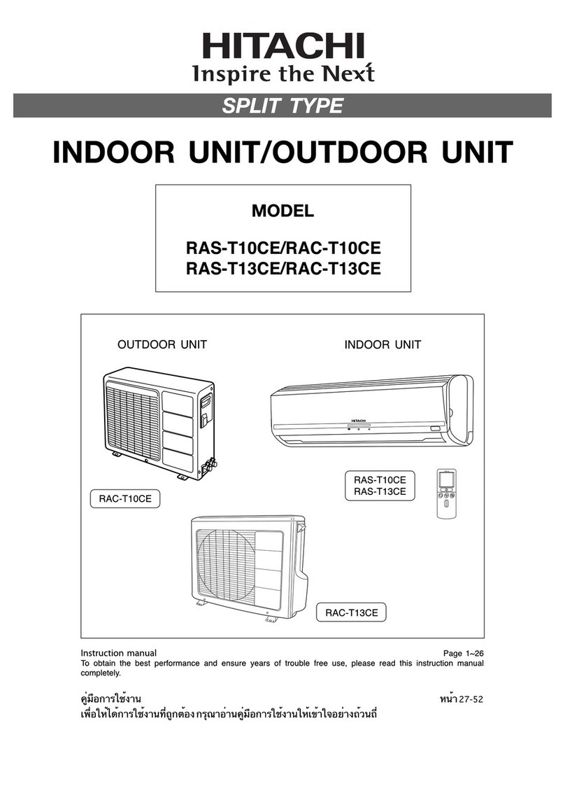 Hitachi RAS-T10CE User manual