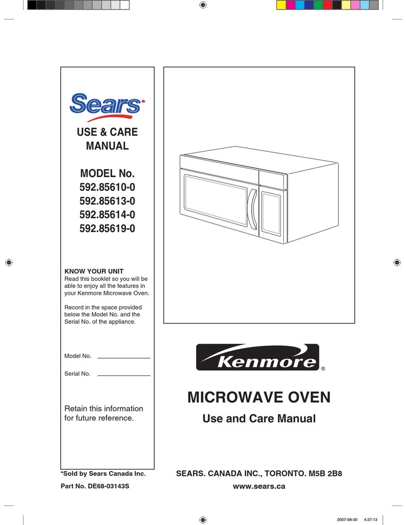 Kenmore 592.85610-0 use and care manual