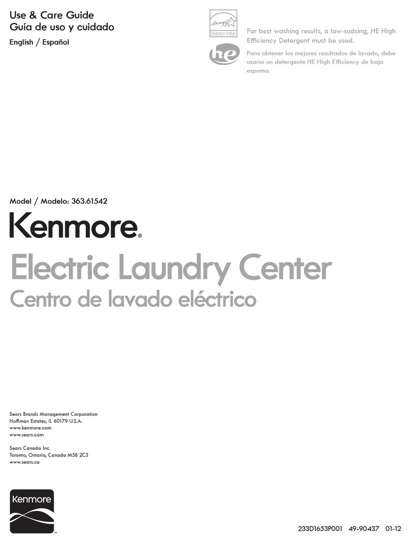 Kenmore 363.61542 Use & care guide