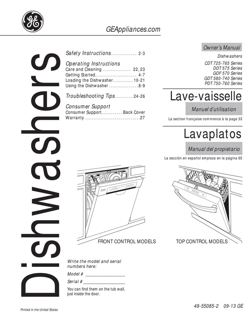 GE GDT580 User manual