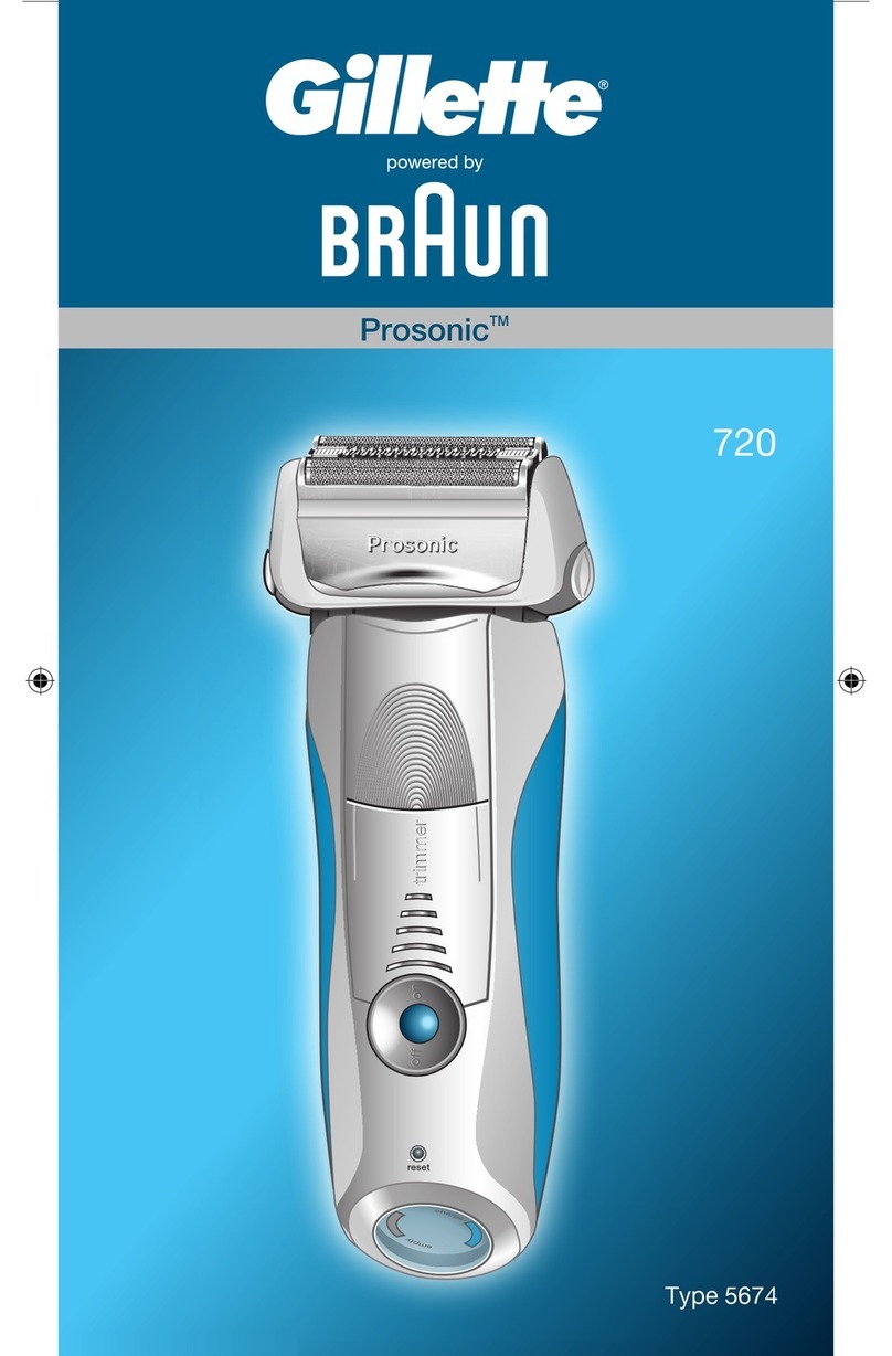 Braun Gillette Prosonic 720 User manual