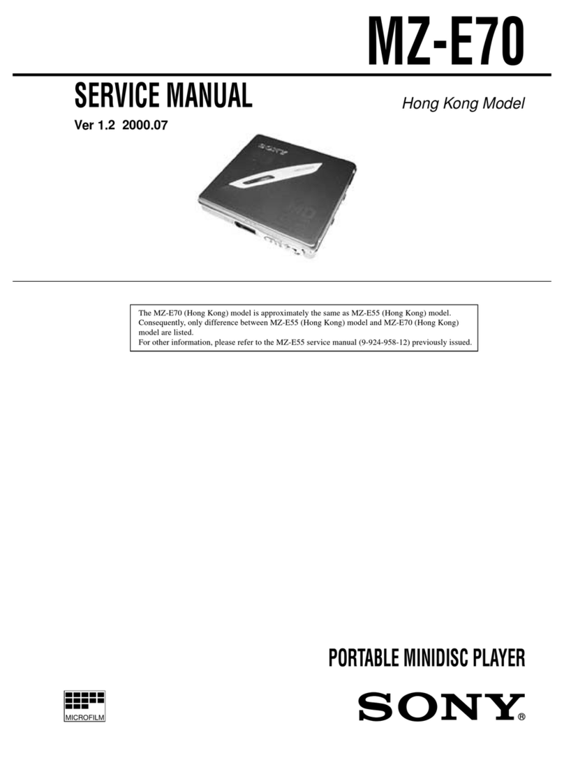 Sony MZ-E70 User manual Sony MZ-E70 User manual