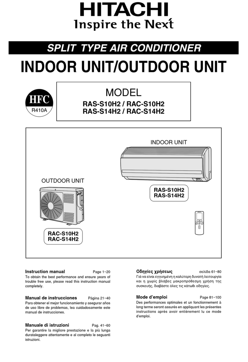 Hitachi RAS-S10H2 User manual