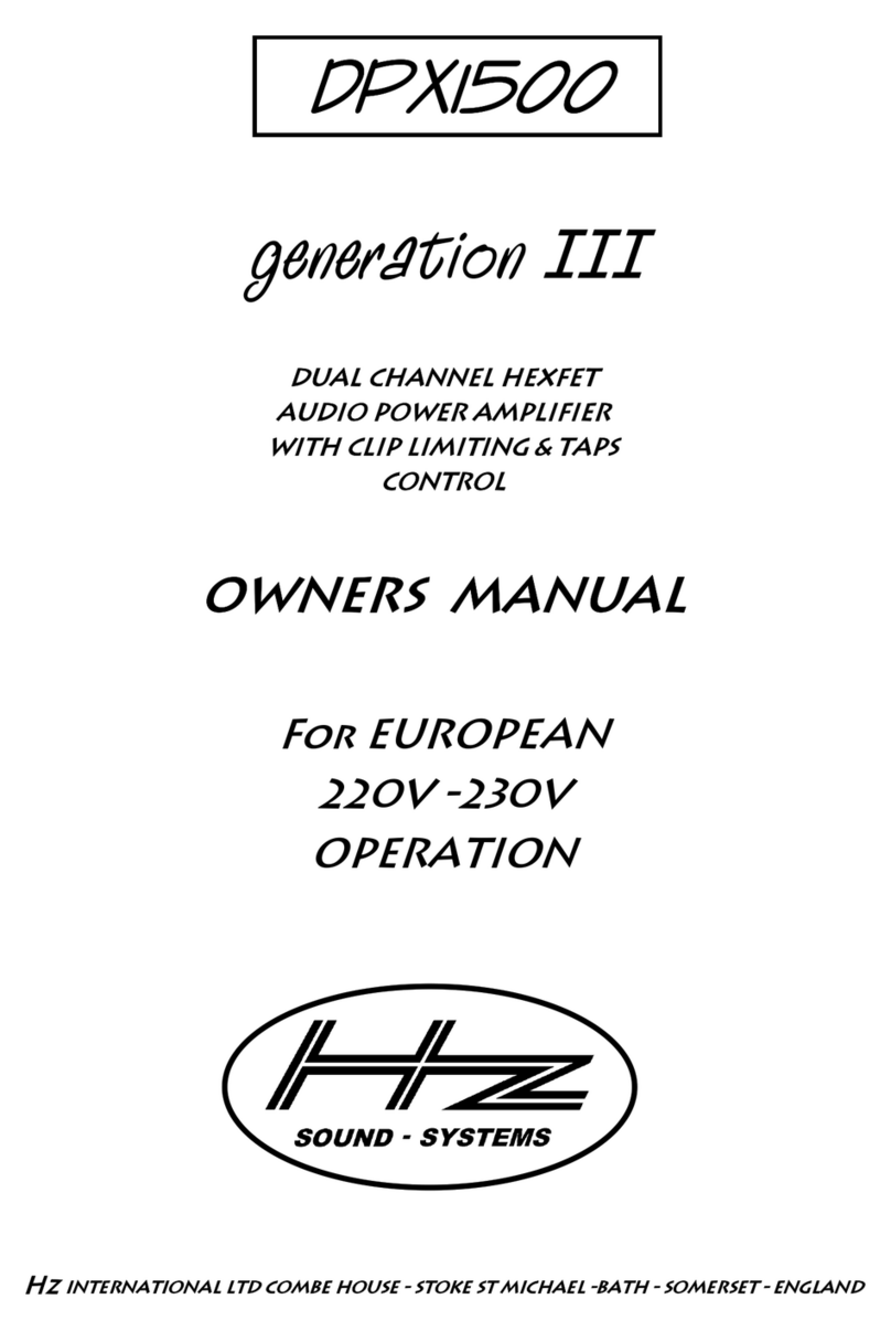 HZ Sound Systems DPX1500 owner's manual