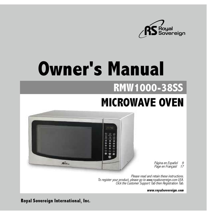 Royal Sovereign RMW1000-38SS owner's manual