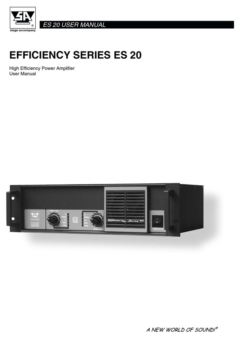 Stage Accompany EFFICIENCY SERIES ES 20 user manual