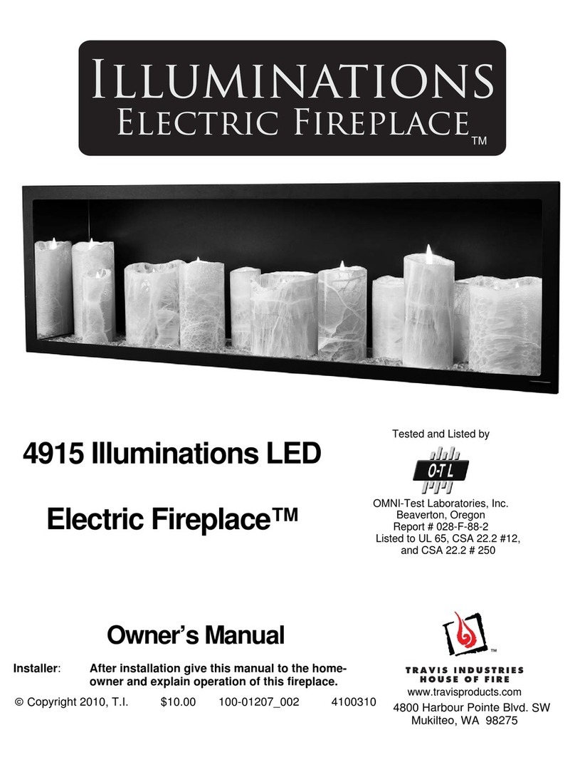 Illuminations Electric Fireplace 4915 Illuminations LED owner's manual
