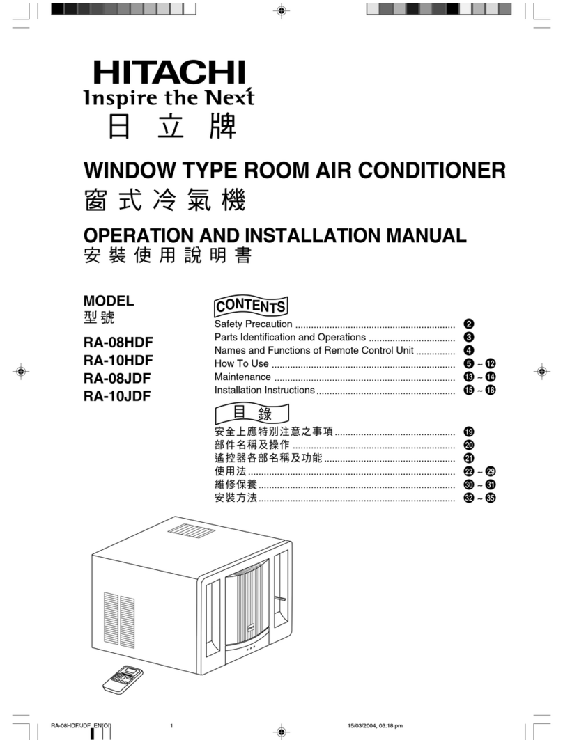Hitachi RA-08HDF Operation and installation manual