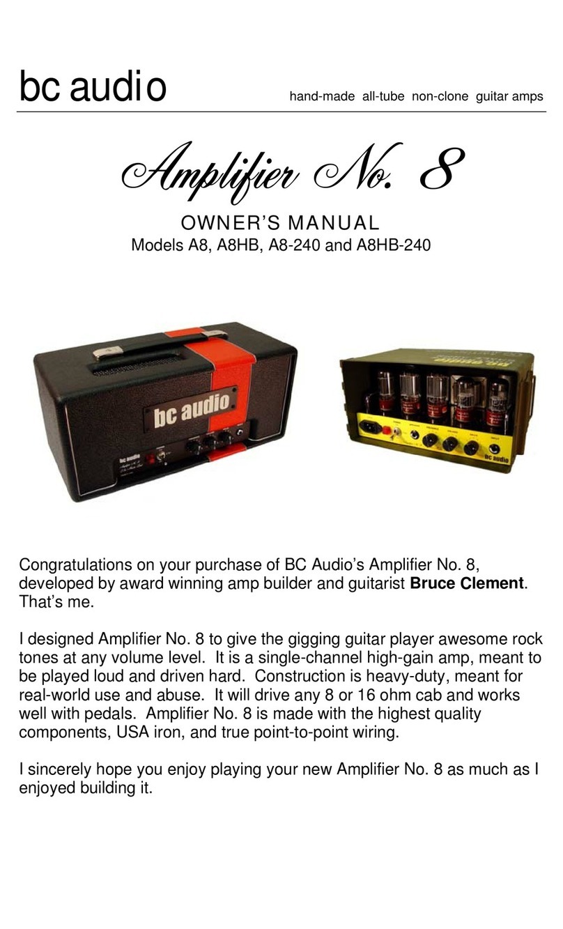 BC Audio A8 owner's manual