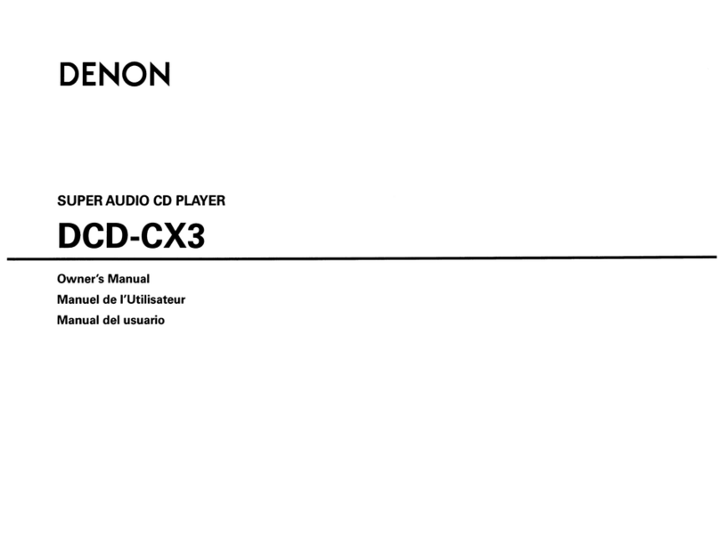 Denon DCD-CX3 - CD/Super Audio CD Player owner's manual