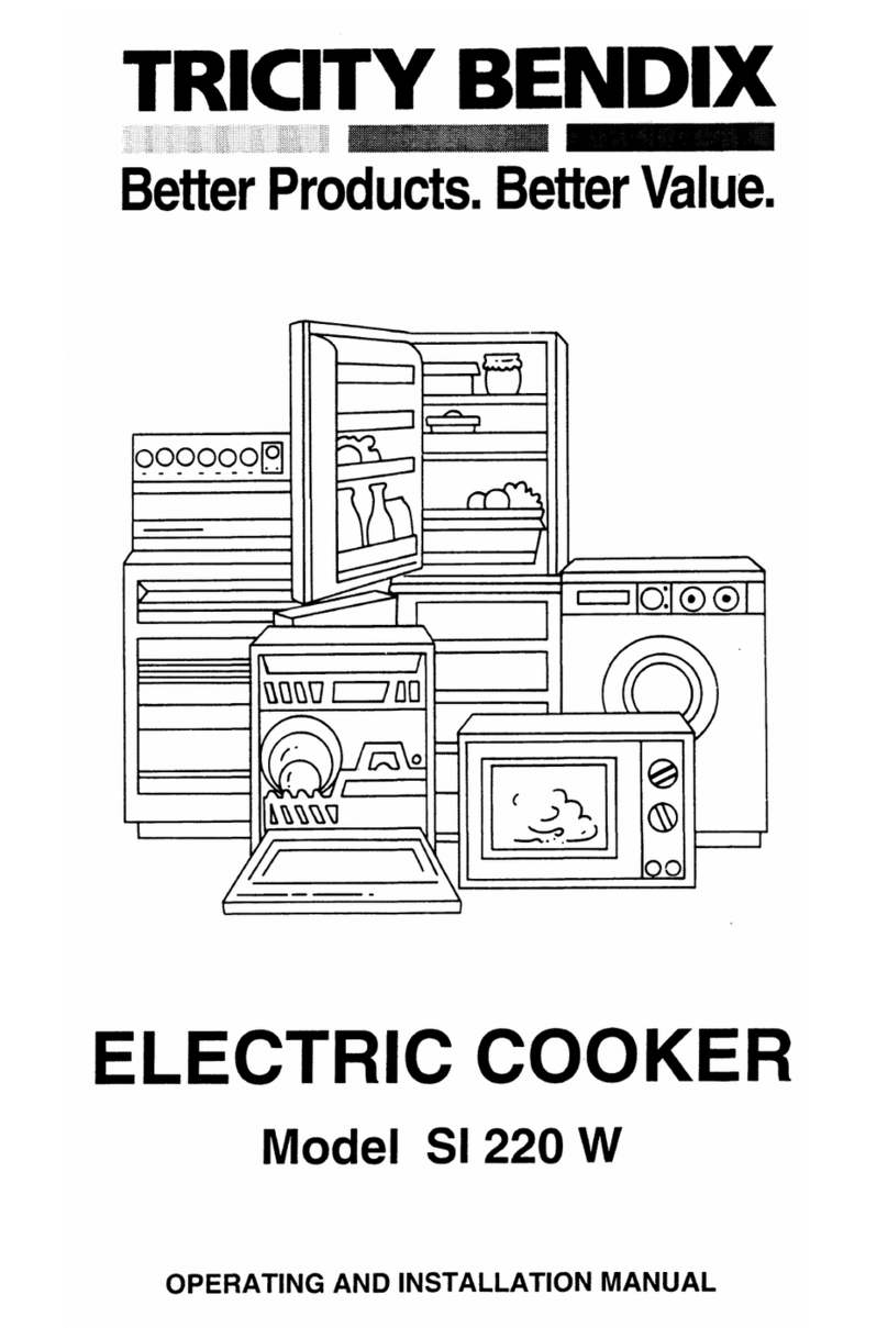 Tricity Bendix SI 220 W OPERATING AND INSTALLATION Manual