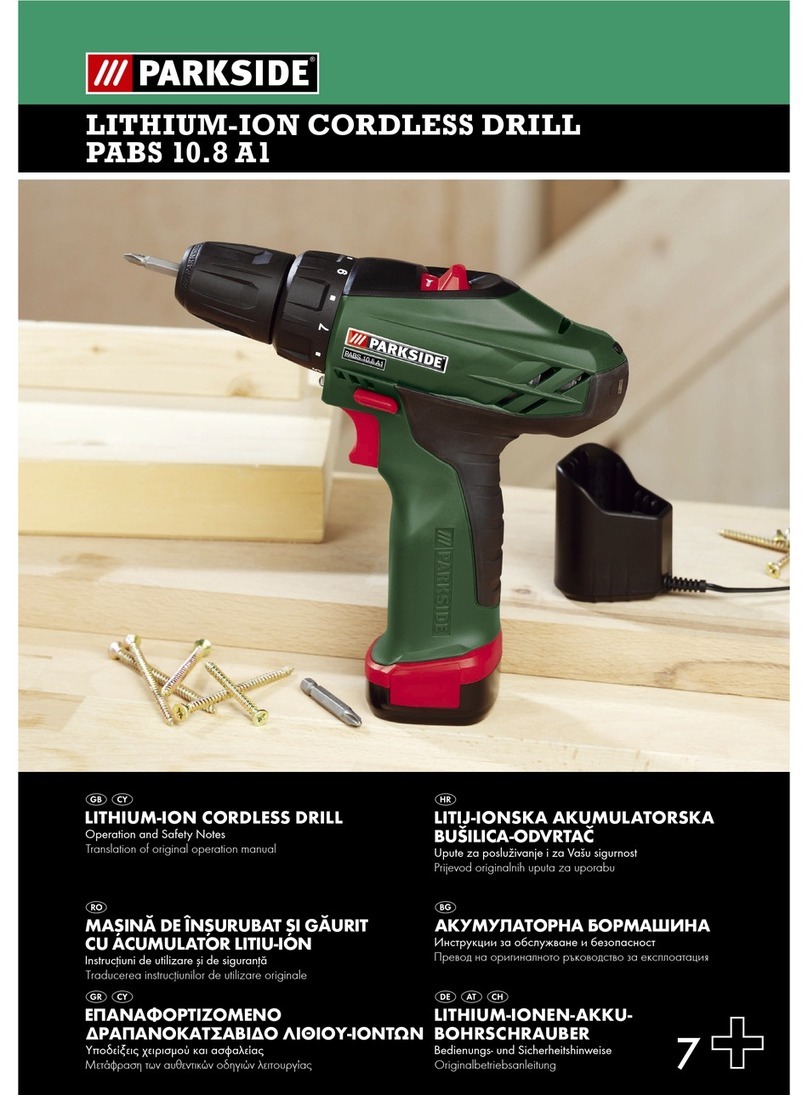 Parkside PABS 10.8 A1 - MANUAL 6 Operation and safety notes