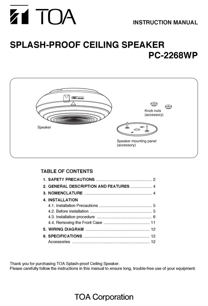 Toa PC-2268WP User manual