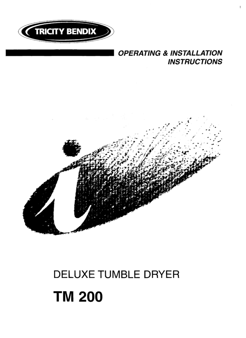 Tricity Bendix TM 200 Operating & installation instructions