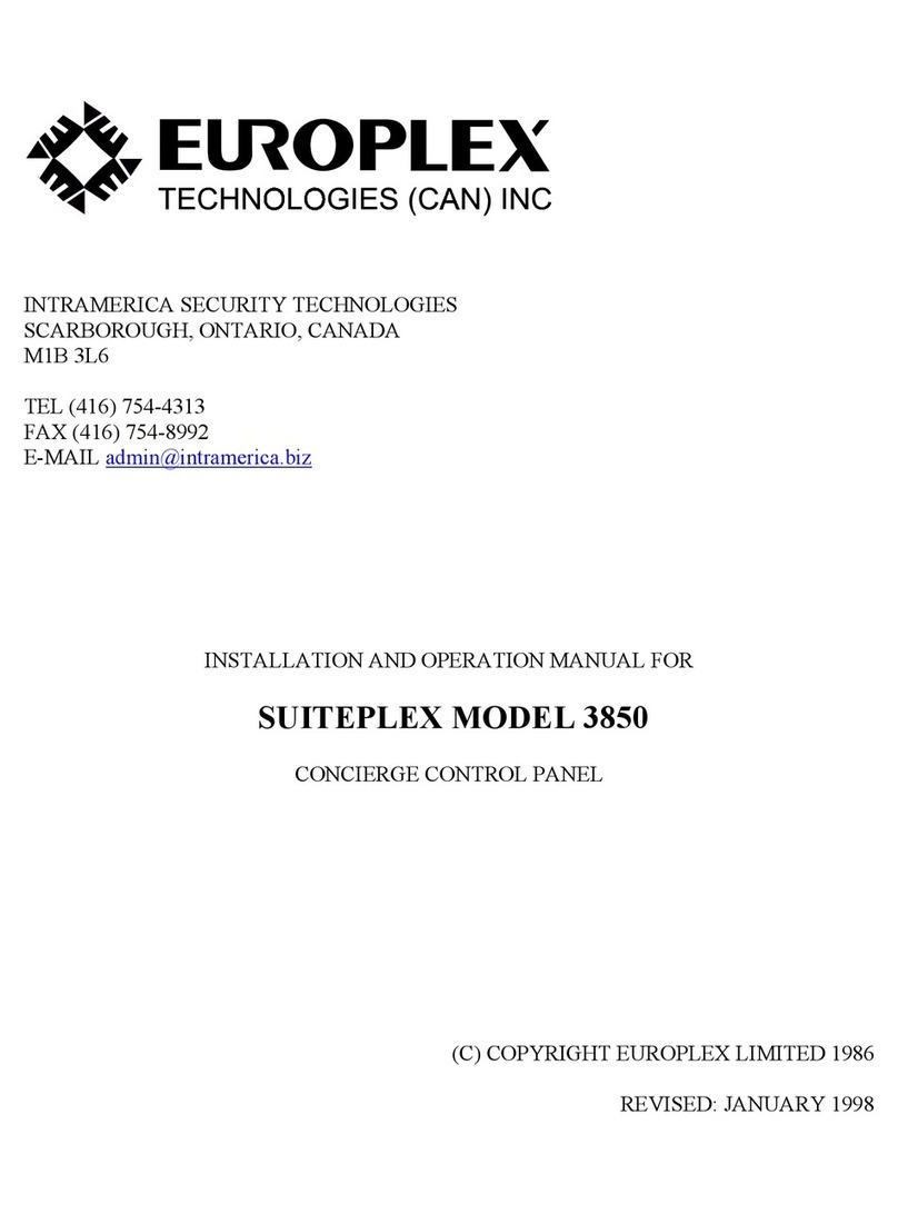 Europlex SUITEPLEX 3850 Installation and operation manual