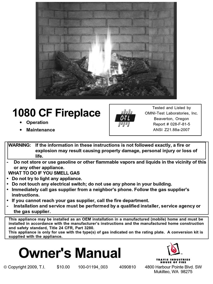 Travis Industries 1080 CF User manual