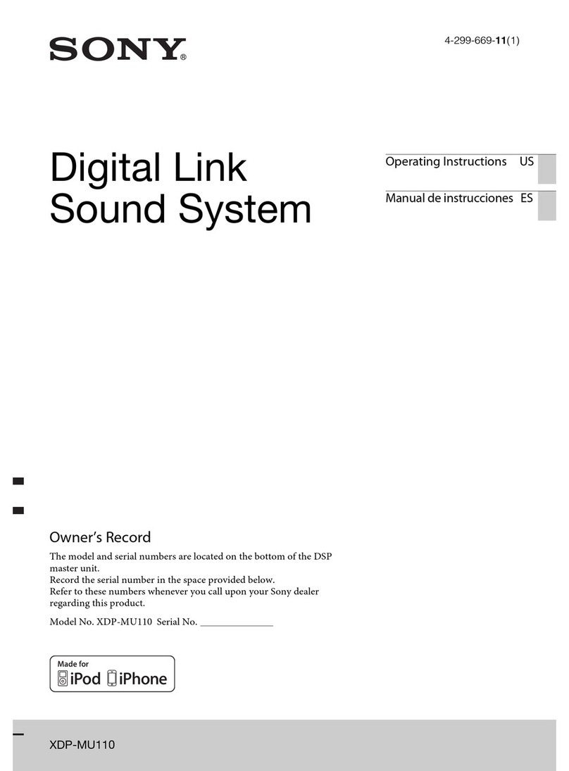 Sony XDP-MU110 User manual