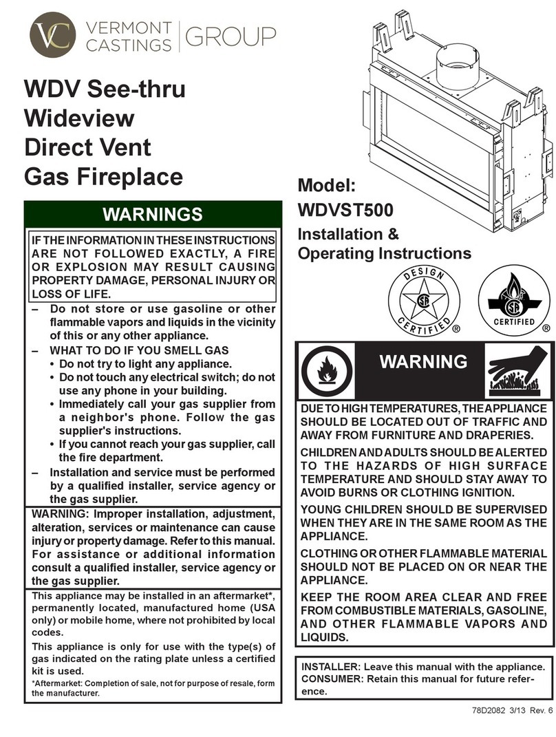 Vermont Castings WDVST500 Installation & operating instructions Vermont Castings WDVST500 Installation & operating instructions