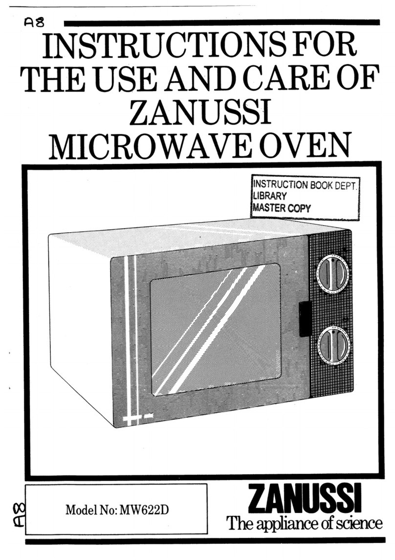 Zanussi MW622D Instructions for use and care