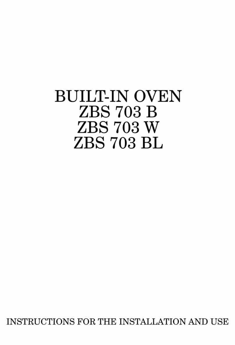 Zanussi ZBS 703 B Instructions for installation and use