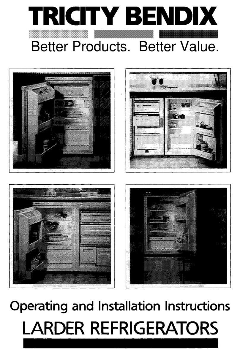 Tricity Bendix Larder Refrigerators User manual