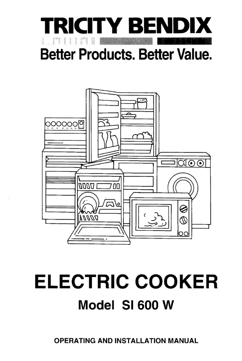 Tricity Bendix SI 600 W OPERATING AND INSTALLATION Manual