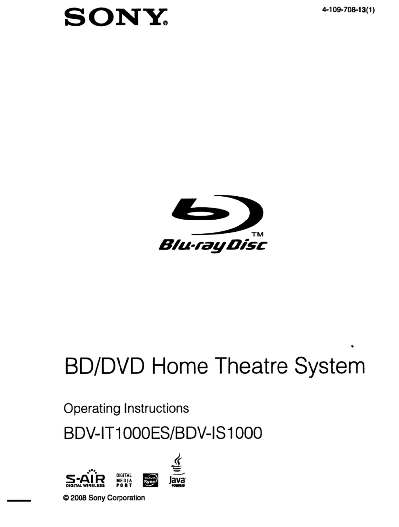 Sony BDV-IT1OOOES User manual