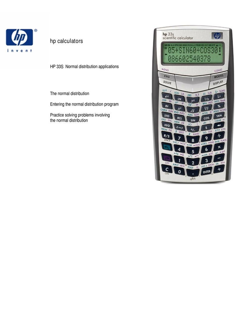 HP 33S User manual