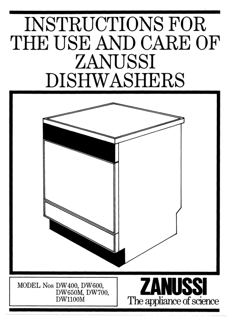 Zanussi DW400 User manual Zanussi DW400 User manual