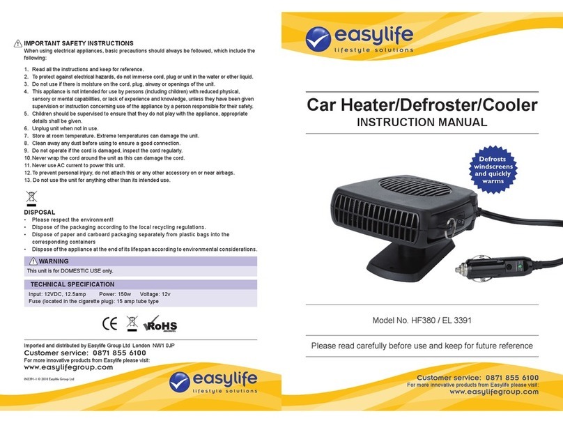 Easylife HF380 instruction manual