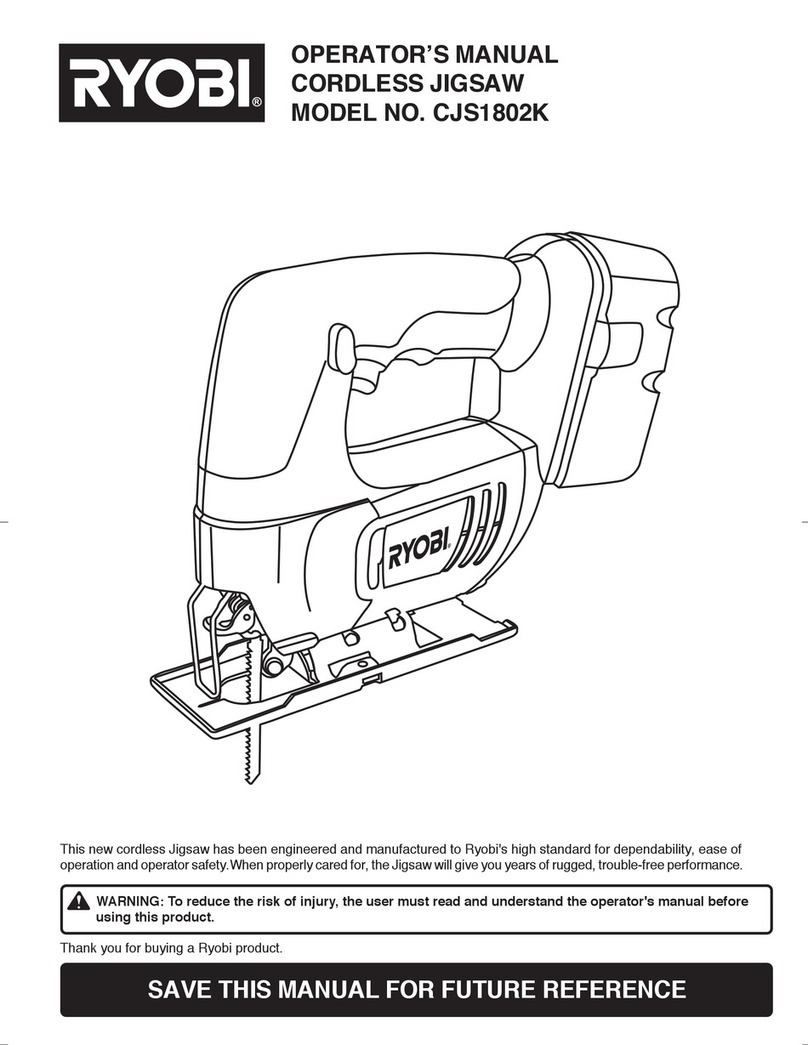 Ryobi CJS1802K Operator's manual