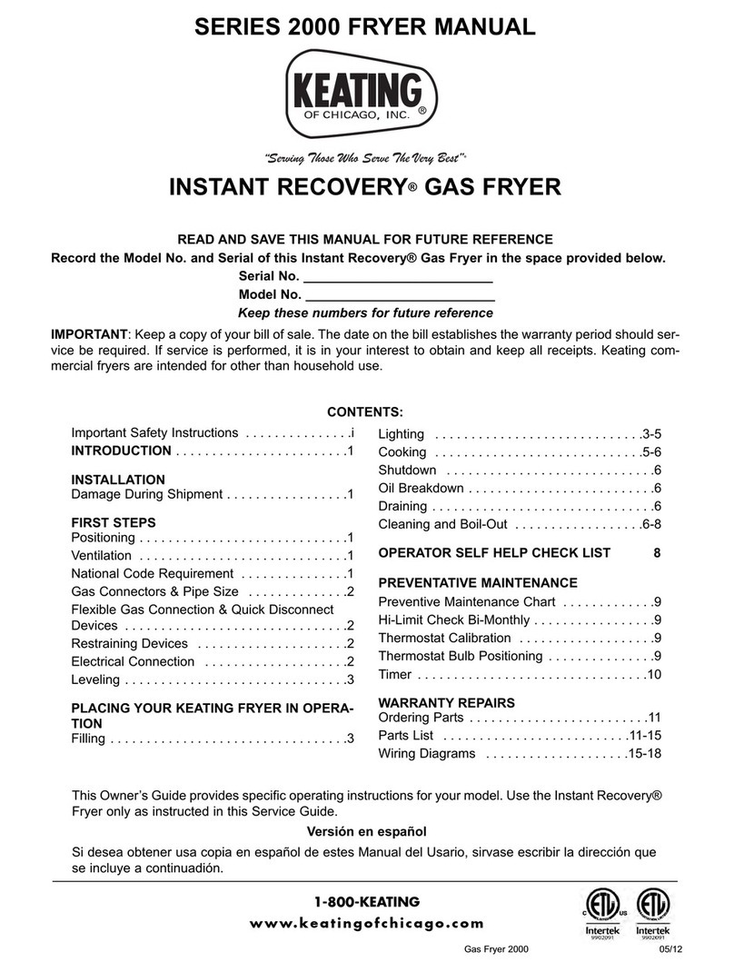 Keating Of Chicago NSTANT RECOVERY AA2000 user manual