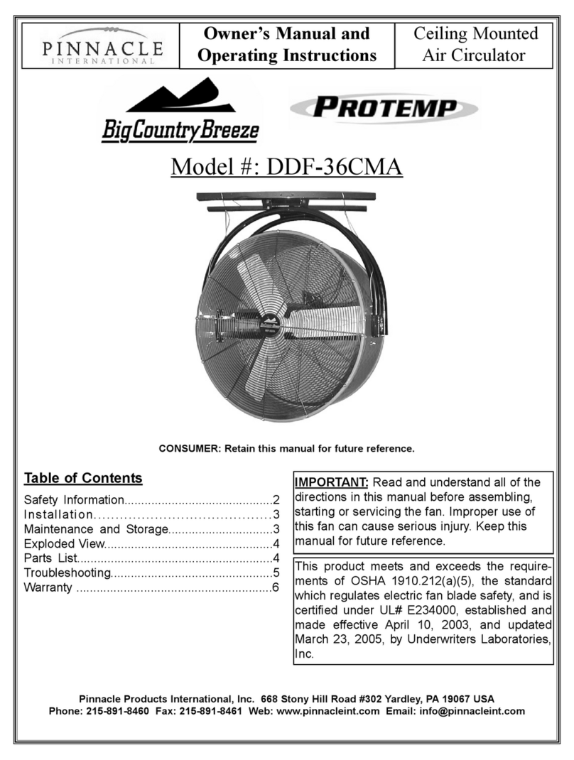 Pinnacle DDF-36CMA Owner's Manual and Operating Instructions