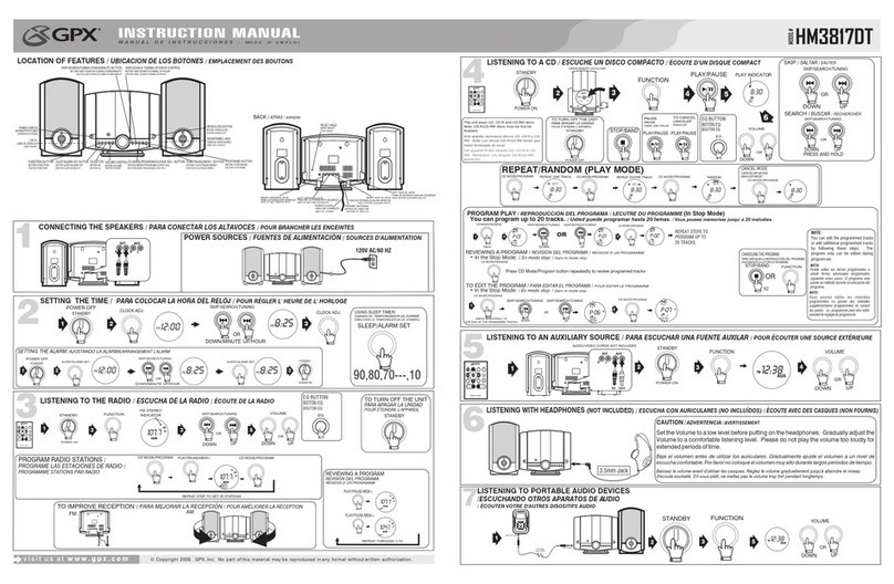 GPX HM3817DT instruction manual