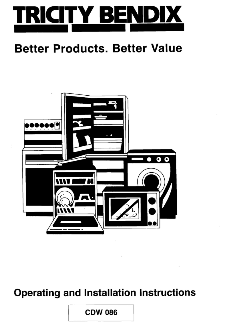 Tricity Bendix CDW 086 Operating and installation instructions