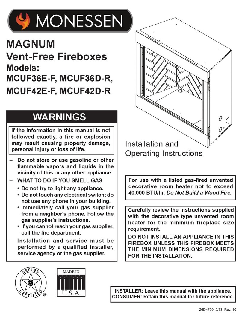 Monessen Hearth MAGNUM MCUF36E-F User manual
