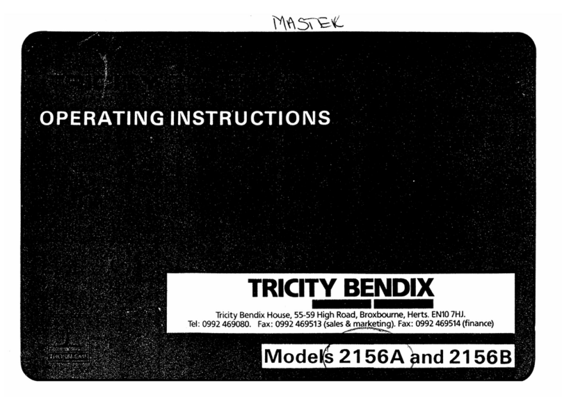 Tricity Bendix 2156A User manual