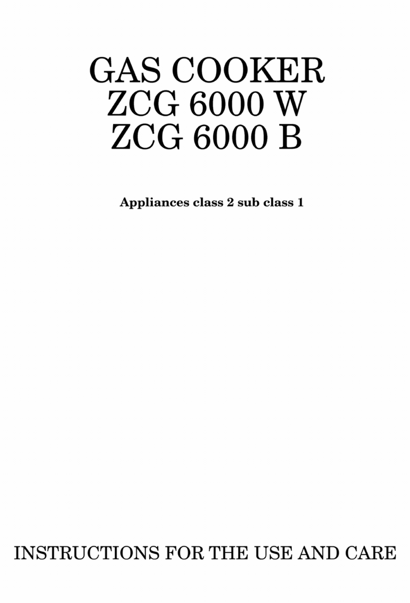 Zanussi ZCG 6000 W User manual