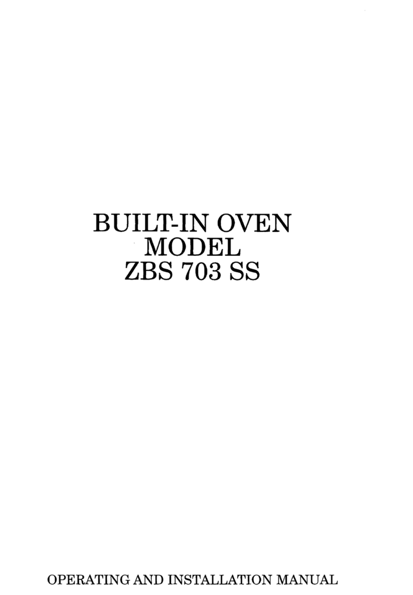 Zanussi ZBS 703 SS OPERATING AND INSTALLATION Manual Zanussi ZBS 703 SS OPERATING AND INSTALLATION Manual