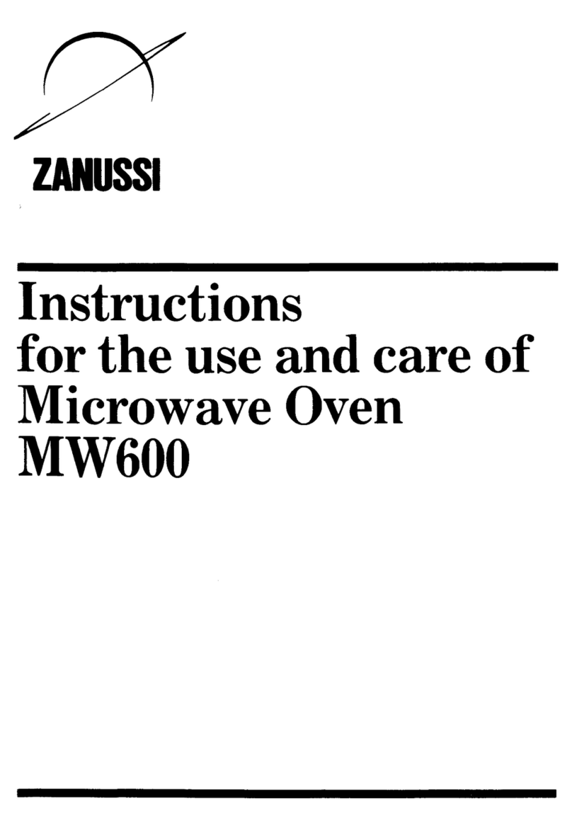 Zanussi MW600 Operating and safety instructions Zanussi MW600 Operating and safety instructions